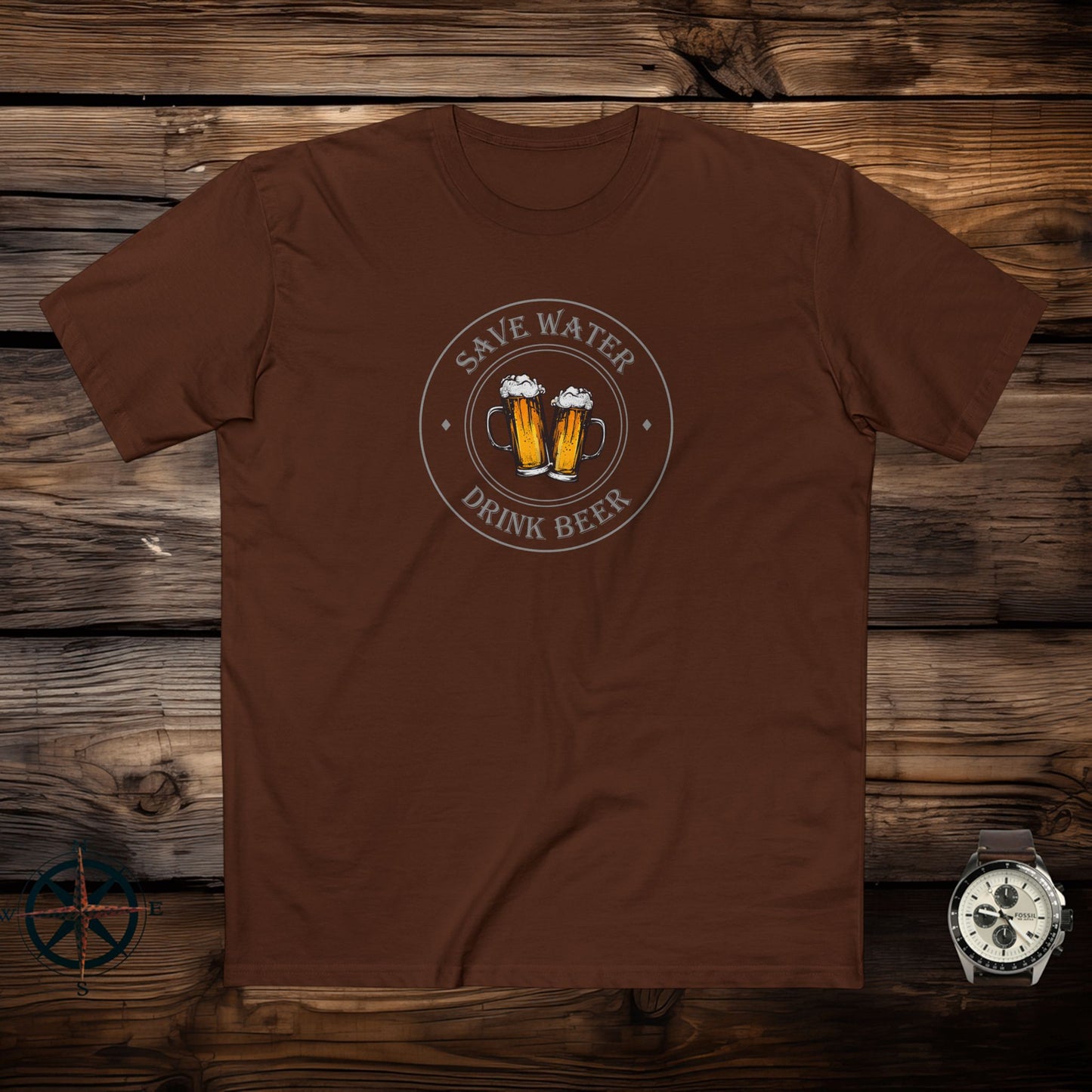 mens t-shirt - drink beer