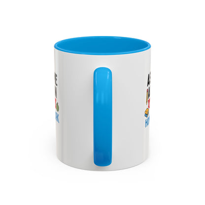 Colorful 'Ask Me Again, It's Homework' Mug - Perfect for Students. Teachers with Attitude.