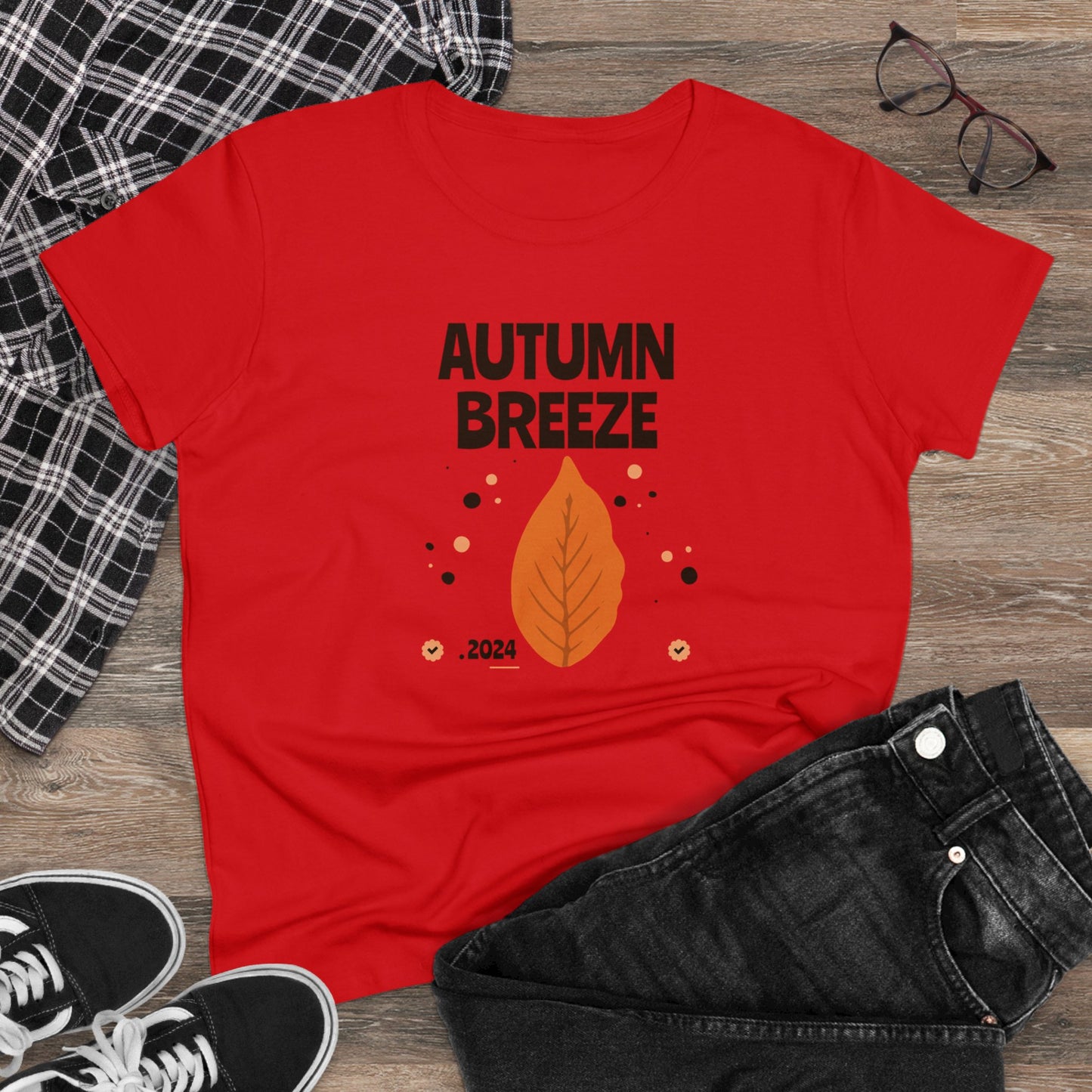 women t-shirts, women's tee, fall, autumn breeze, gift