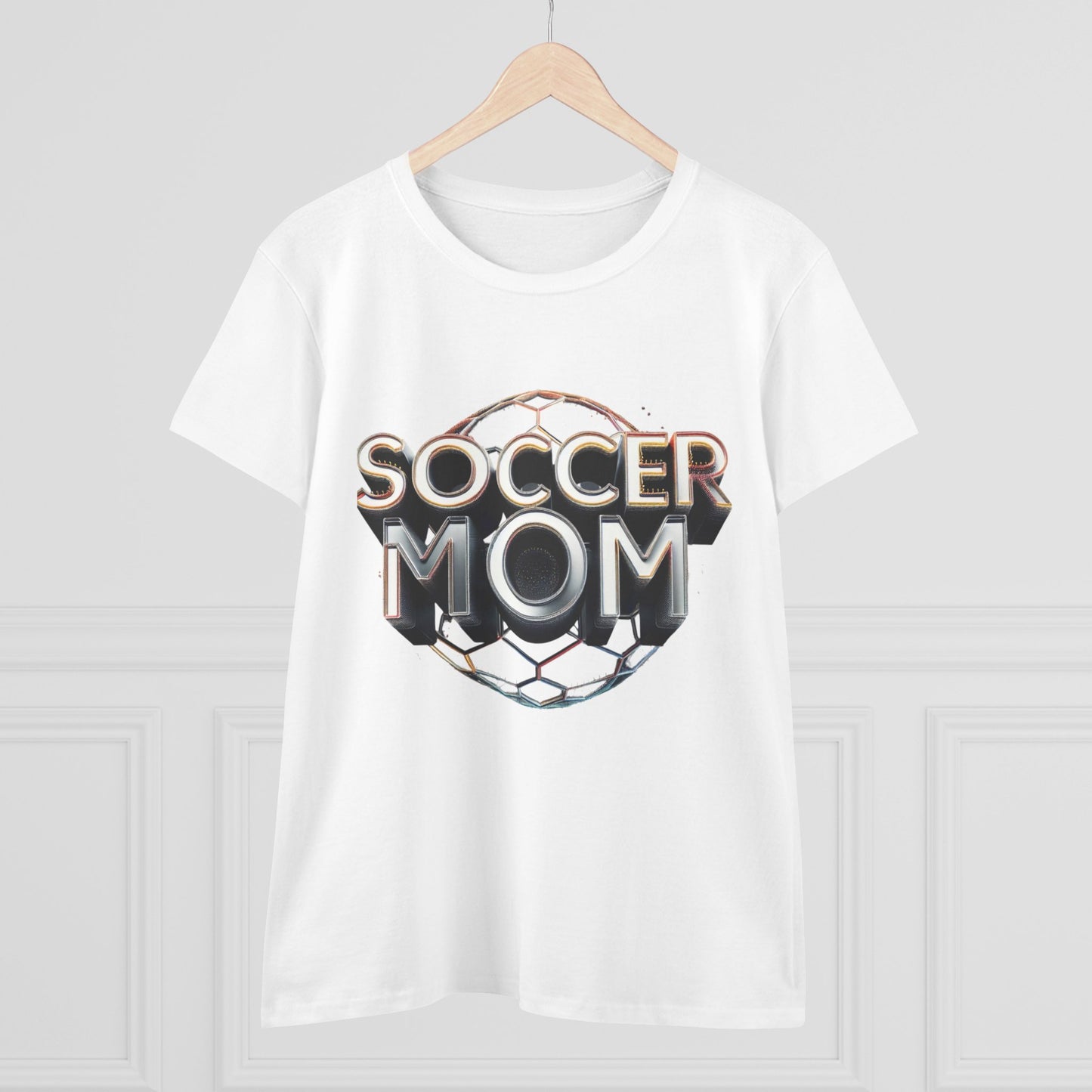 stylish women's cotton tee for soccer moms