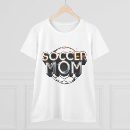 Stylish Women's Cotton Tee for Soccer Moms