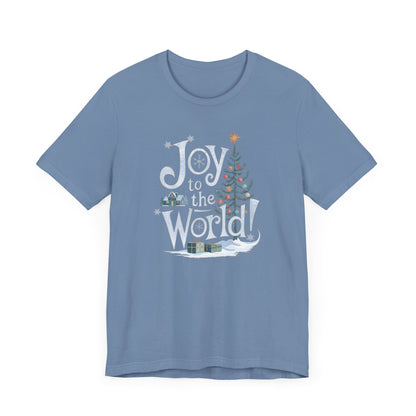 Men & Women Christmas T-Shirt: Joy to the World! Unisex Christmas T-Shirt.