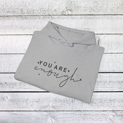 Unisex Heavy Blend™ Hooded Sweatshirt - You Are Enough - Self-Love Quote Design