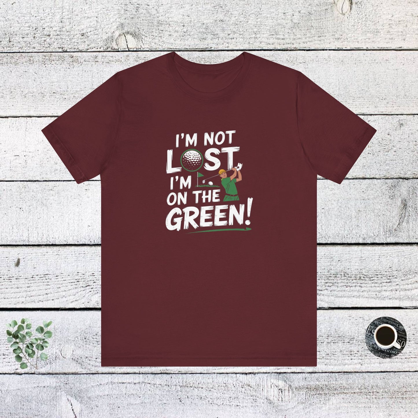 men & women golf t-shirt: on the green! unisex golf t-shirt