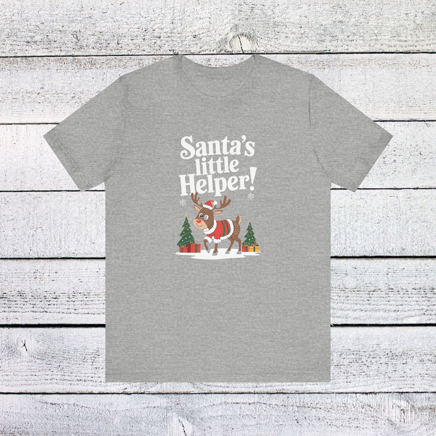 men & women christmas t-shirt. santa's little helper! unisex christmas t-shirt.