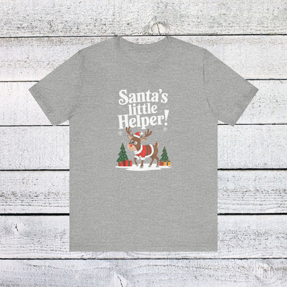 Men & Women Christmas T-Shirt. Santa's Little Helper! Unisex Christmas T-Shirt.