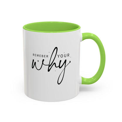 Colorful Mugs (11oz, 15oz) - Remember Your Why - Purpose Driven Motivation