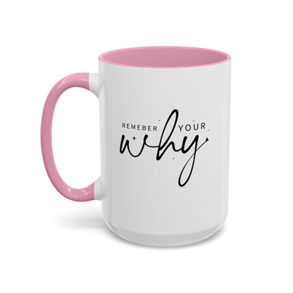 Colorful Mugs (11oz, 15oz) - Remember Your Why - Purpose Driven Motivation