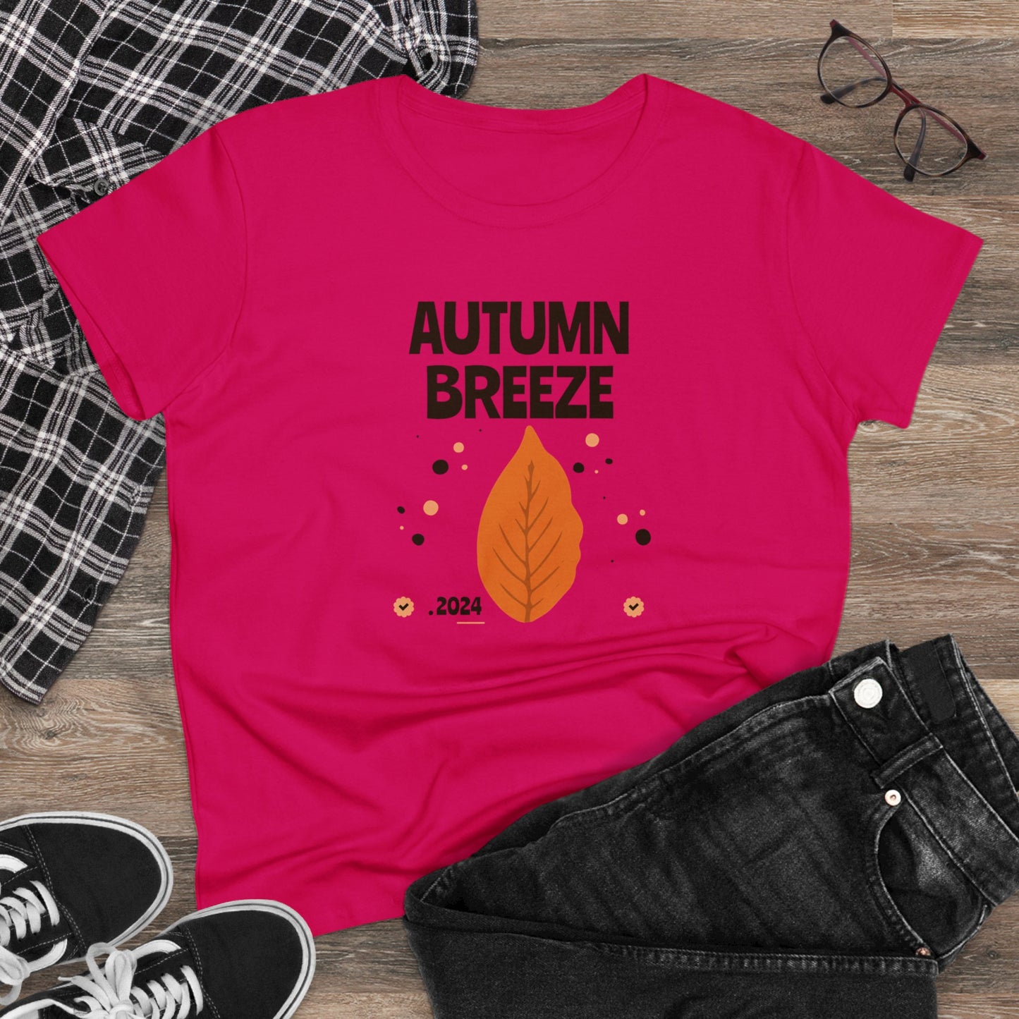 women t-shirts, women's tee, fall, autumn breeze, gift