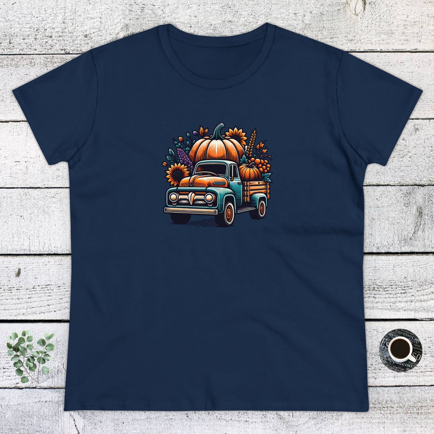 womens t-shirt - pumpkin truck!