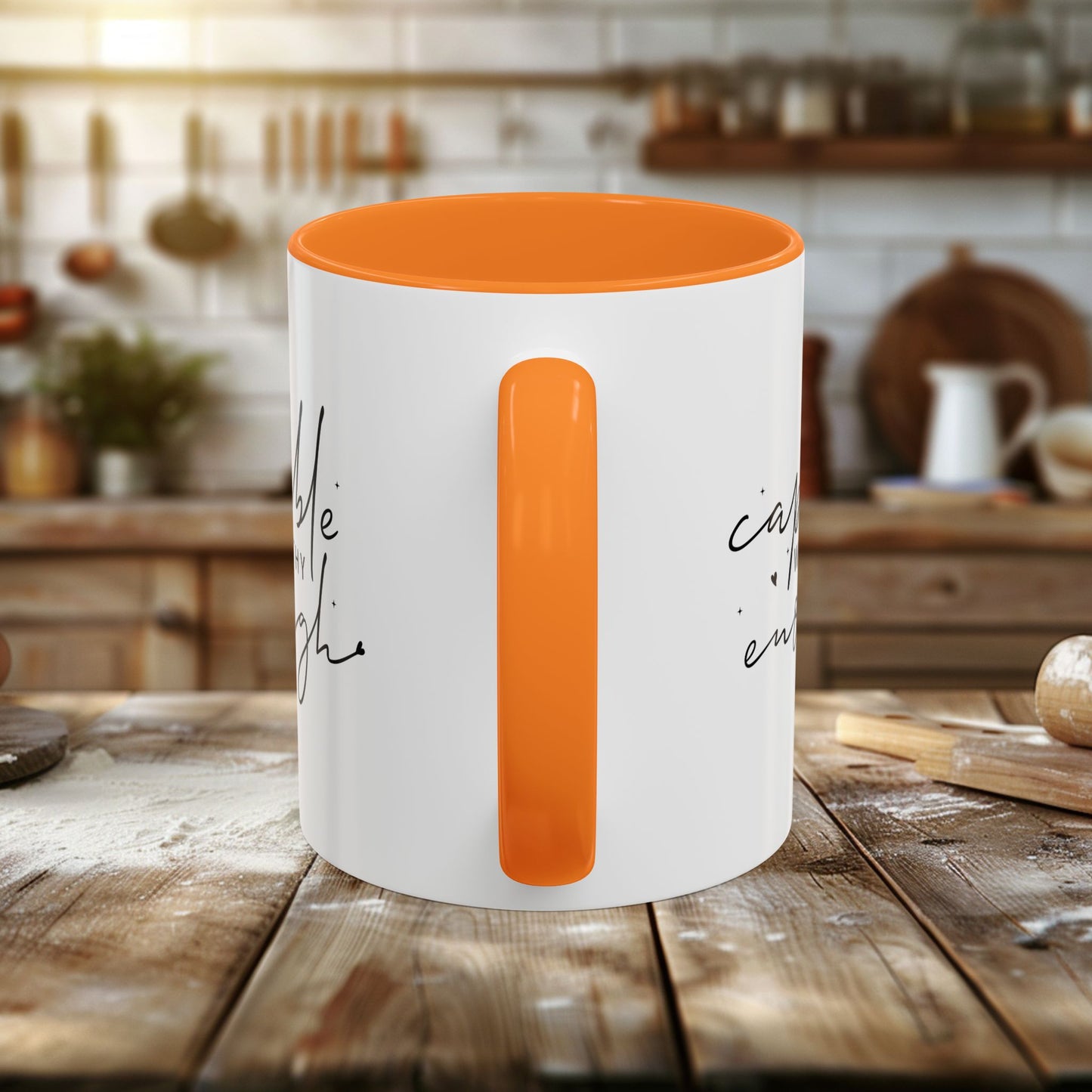 colorful mugs (11oz, 15oz) - capable, worth, enough - empowerment words