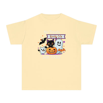 Youth T-Shirt, Youth Halloween T-Shirt, No Treats, Just Tricks!