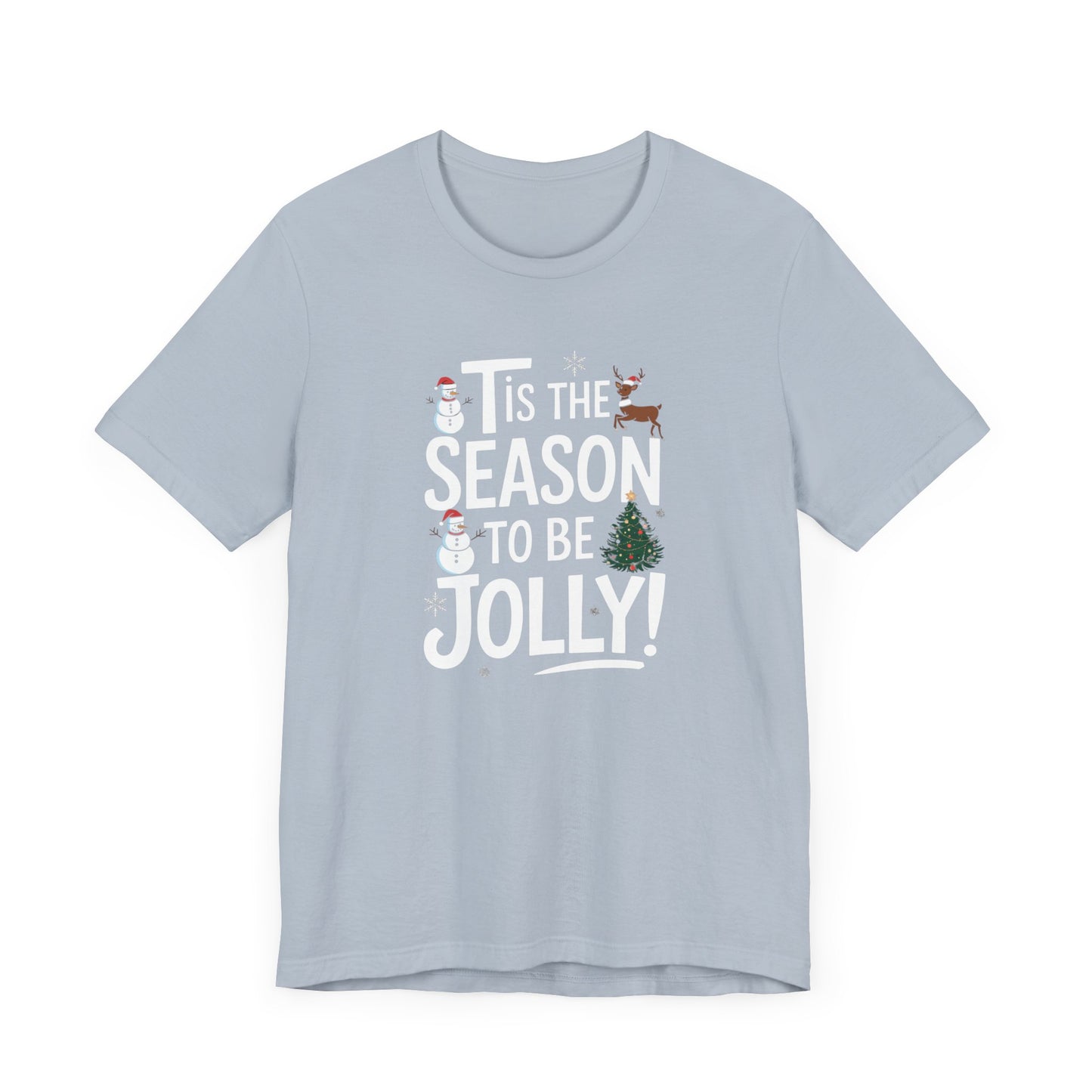 men & women christmas t-shirt. tis the season to be jolly. unisex christmas t-shirt.