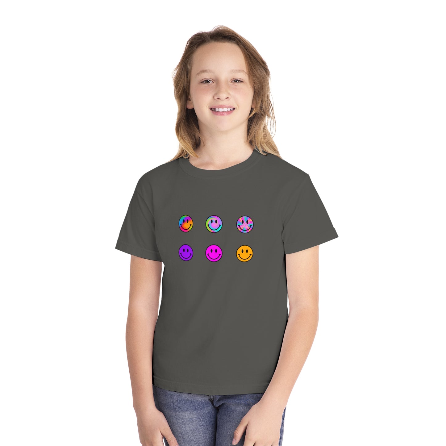 youth t-shirt - smiley faces