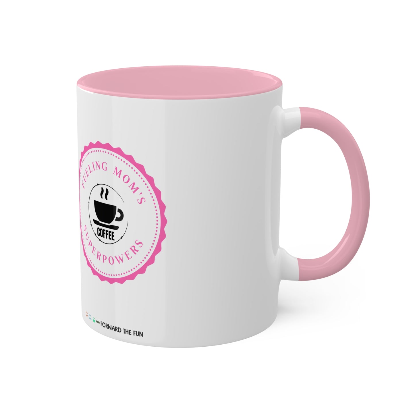 colorful 11oz mug - mom's superpowers