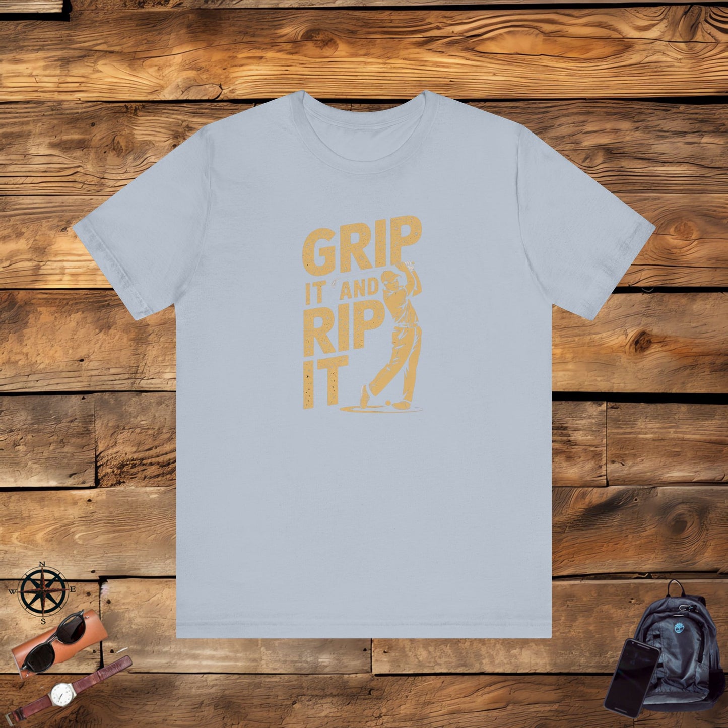 men & women golf t-shirt: grip it and rip it! unisex golf t-shirt.