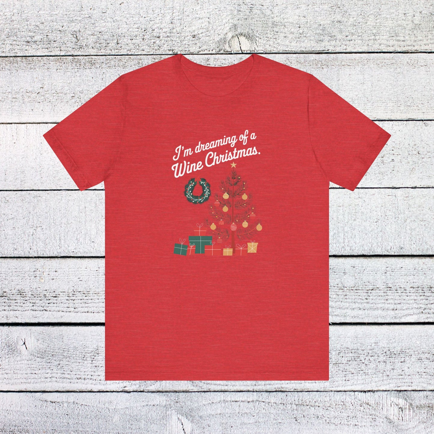 men & women christmas t-shirt. wine christmas! unisex christmas t-shirt.