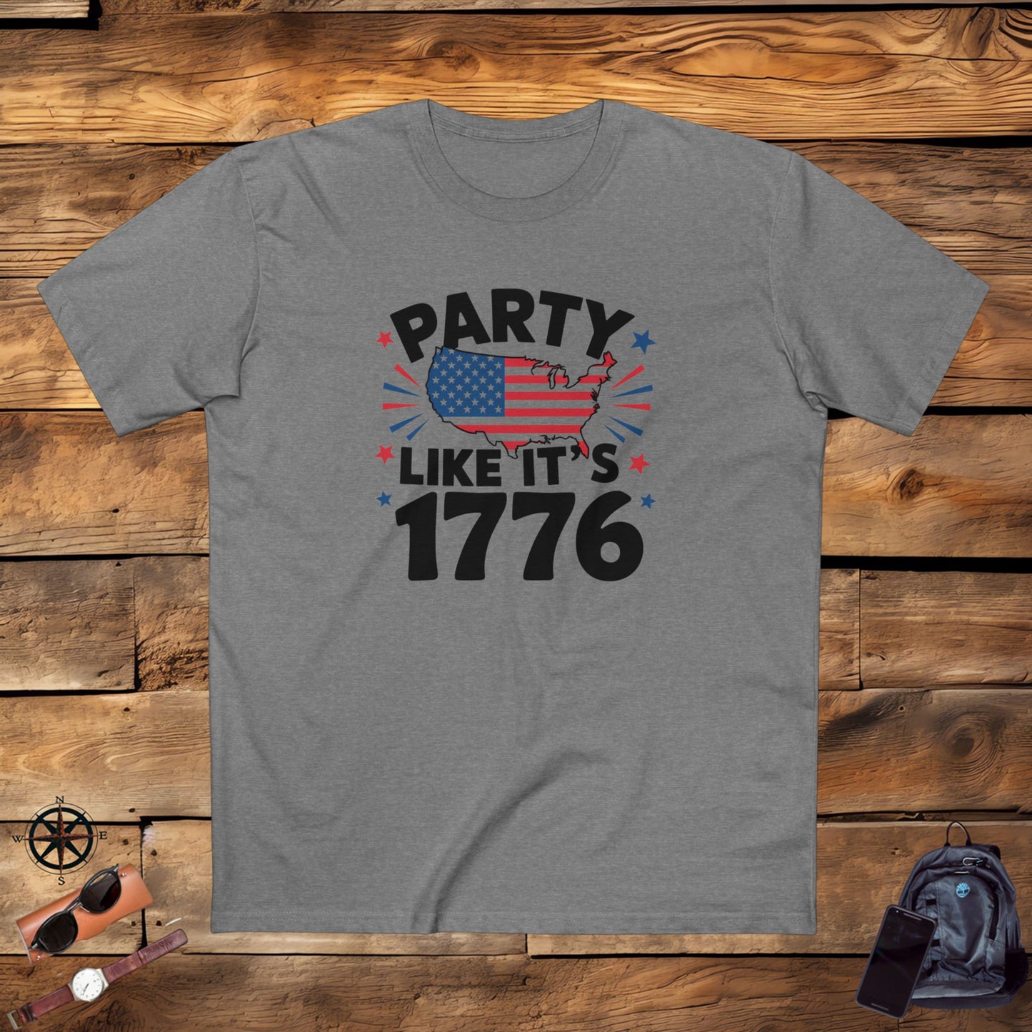 men's t-shirt, men's tee, funny gift, election, united states, party like its 1776