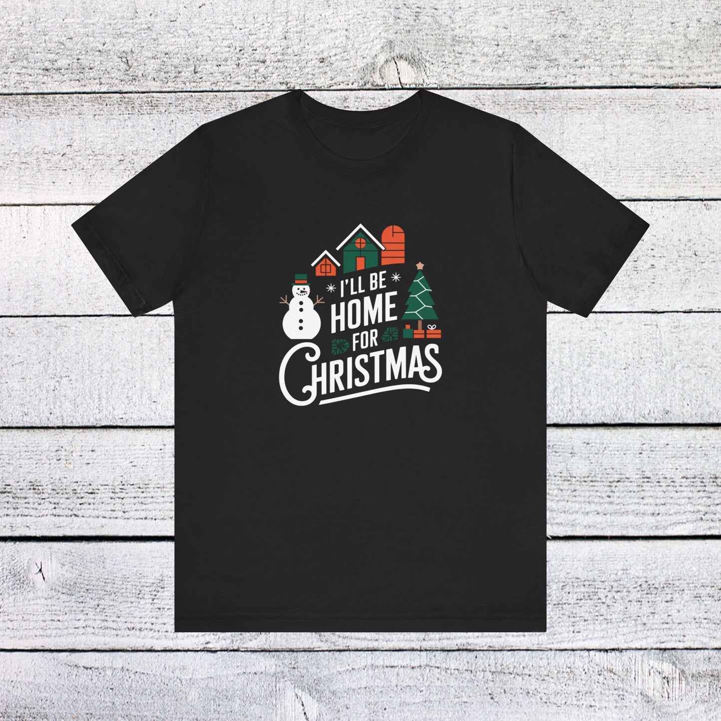 men & women christmas t-shirt. home for christmas. unisex christmas t-shirt.