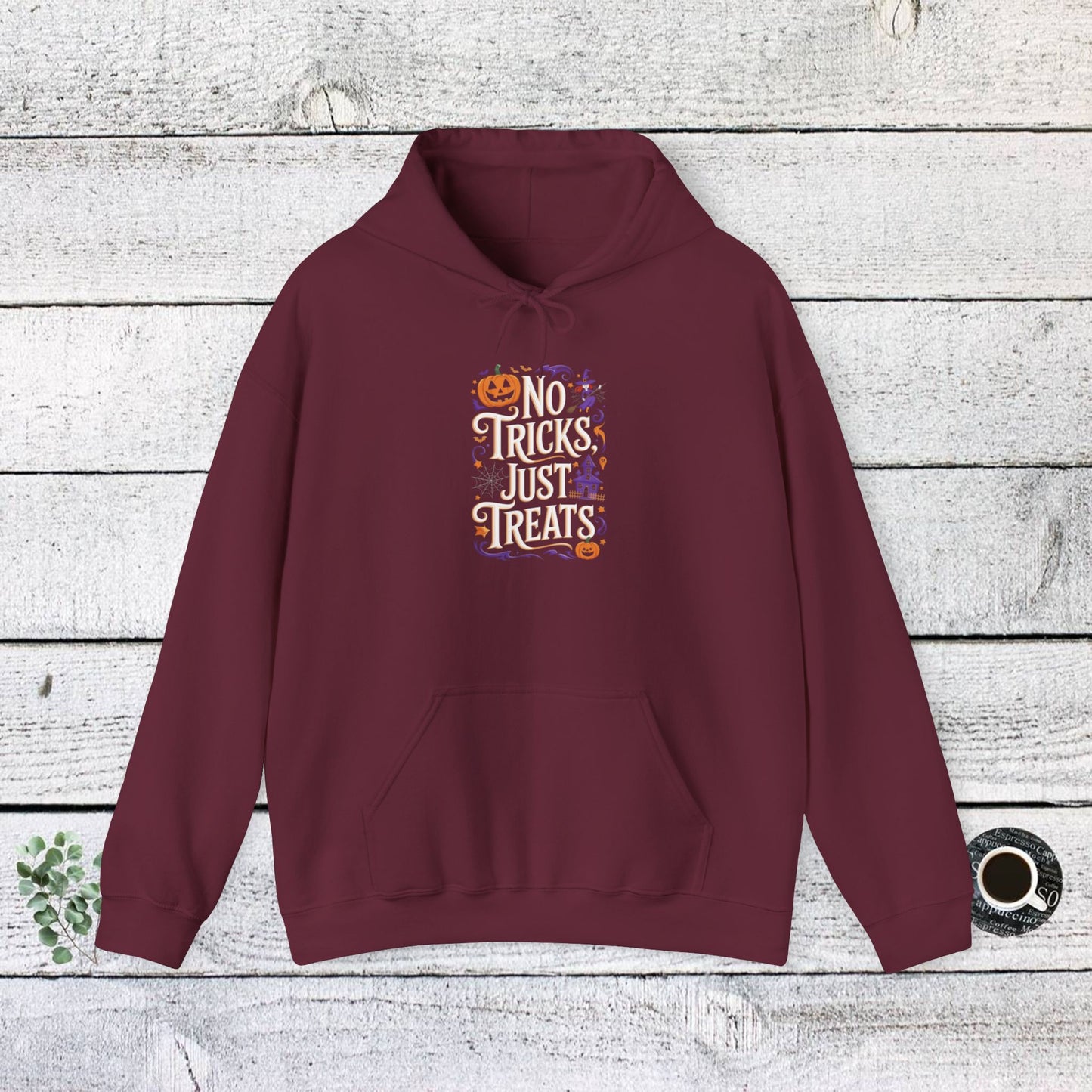 unisex hoodie - halloween hoodie -no tricks just treats!