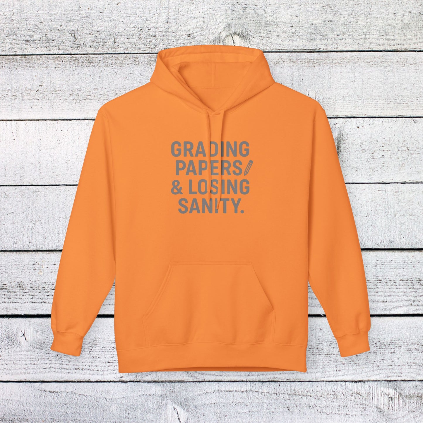 unisex softstyle hoodie - grading papers & losing sanity design. teachers with attitude.