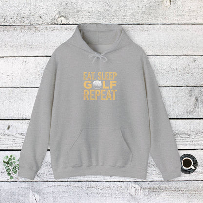 Men & Women Golf Sweatshirt: Eat, Sleep, Golf, Repeat. Unisex Golf Sweatshirt: