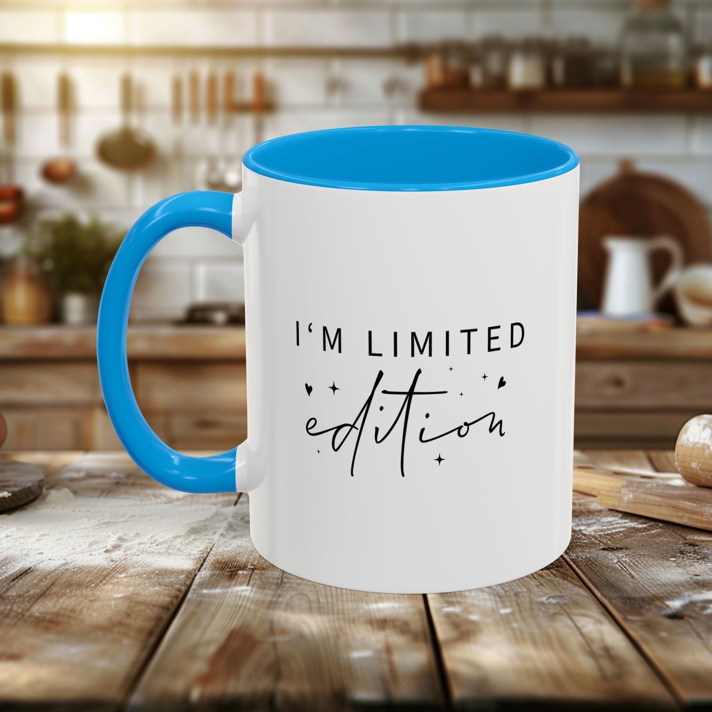 colorful mugs (11oz, 15oz) - i’m limited edition - unique confidence quote