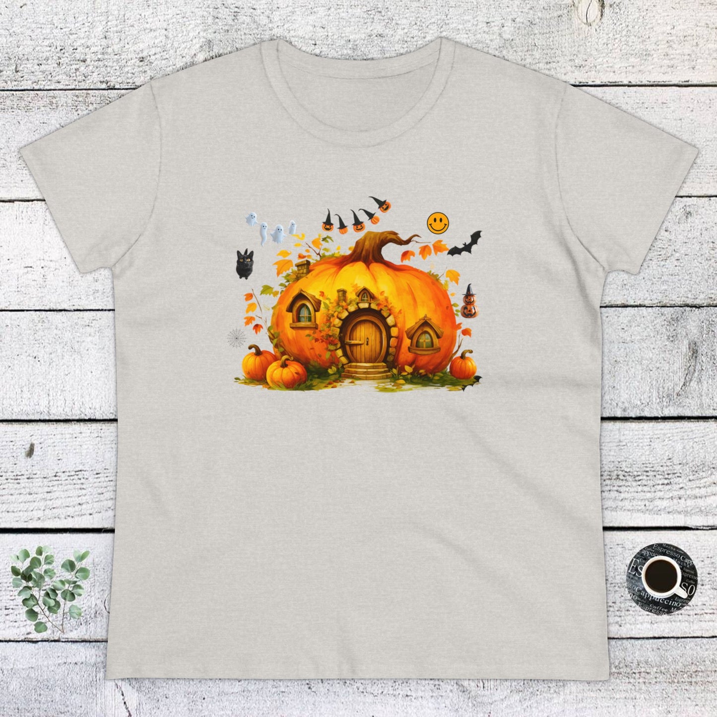 women halloween t-shirt, women's tee, pumpkins, funny, halloween gift