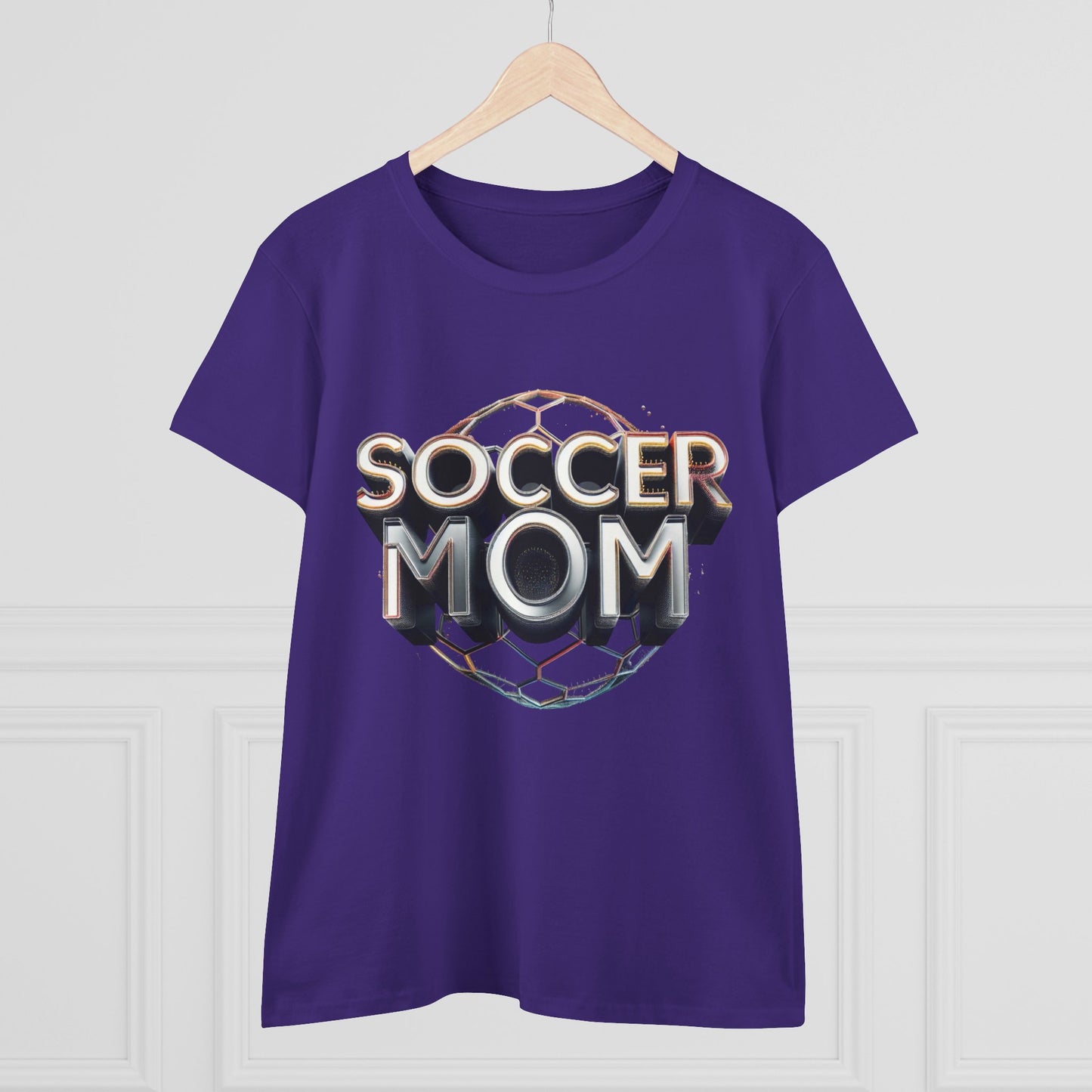 stylish women's cotton tee for soccer moms