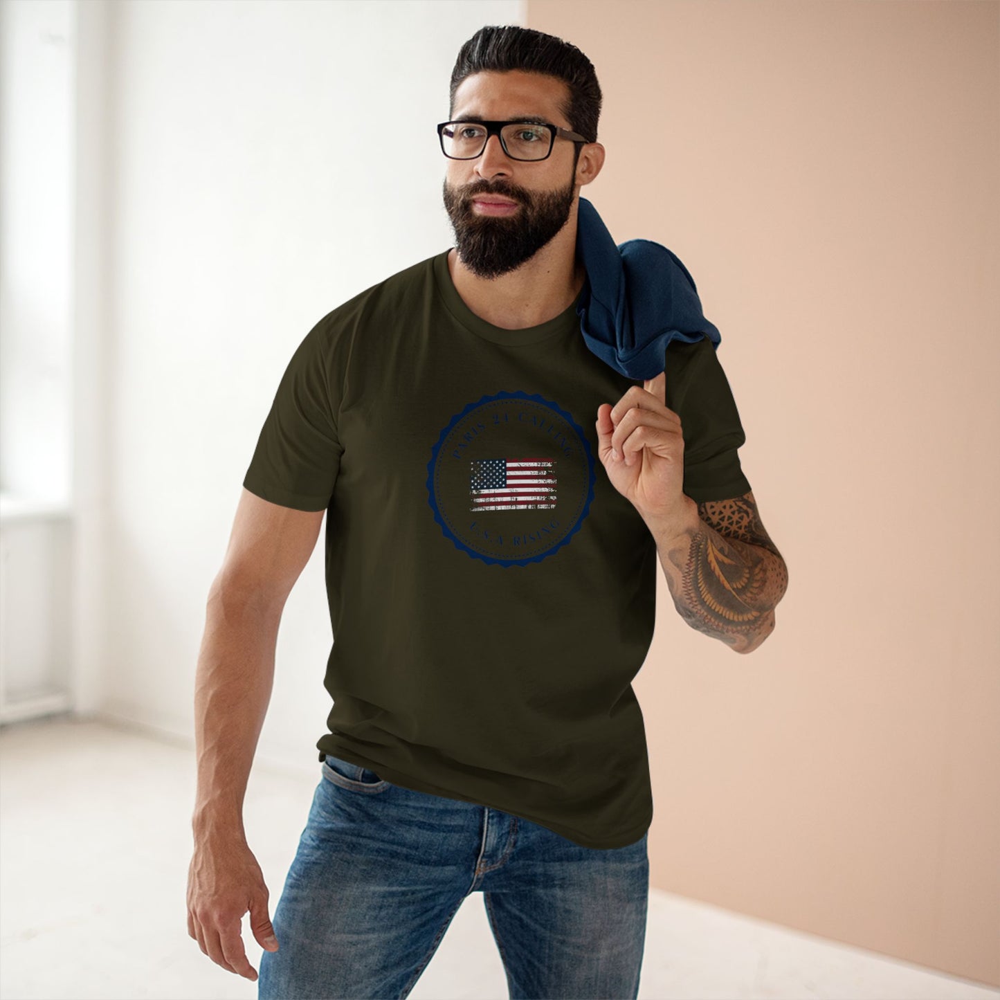 men's t-shirt - usa rising