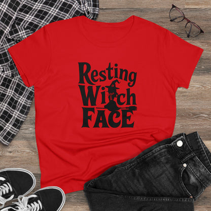 Women's T-Shirt, Women's Tee, Halloween, Funny Gift, Resting Witch Face!