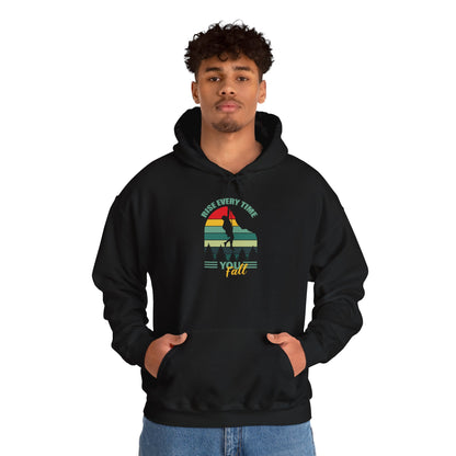 Unisex Heavy Blend™ Hooded Sweatshirt - Rise Every Time You Fall - Resilience Quote