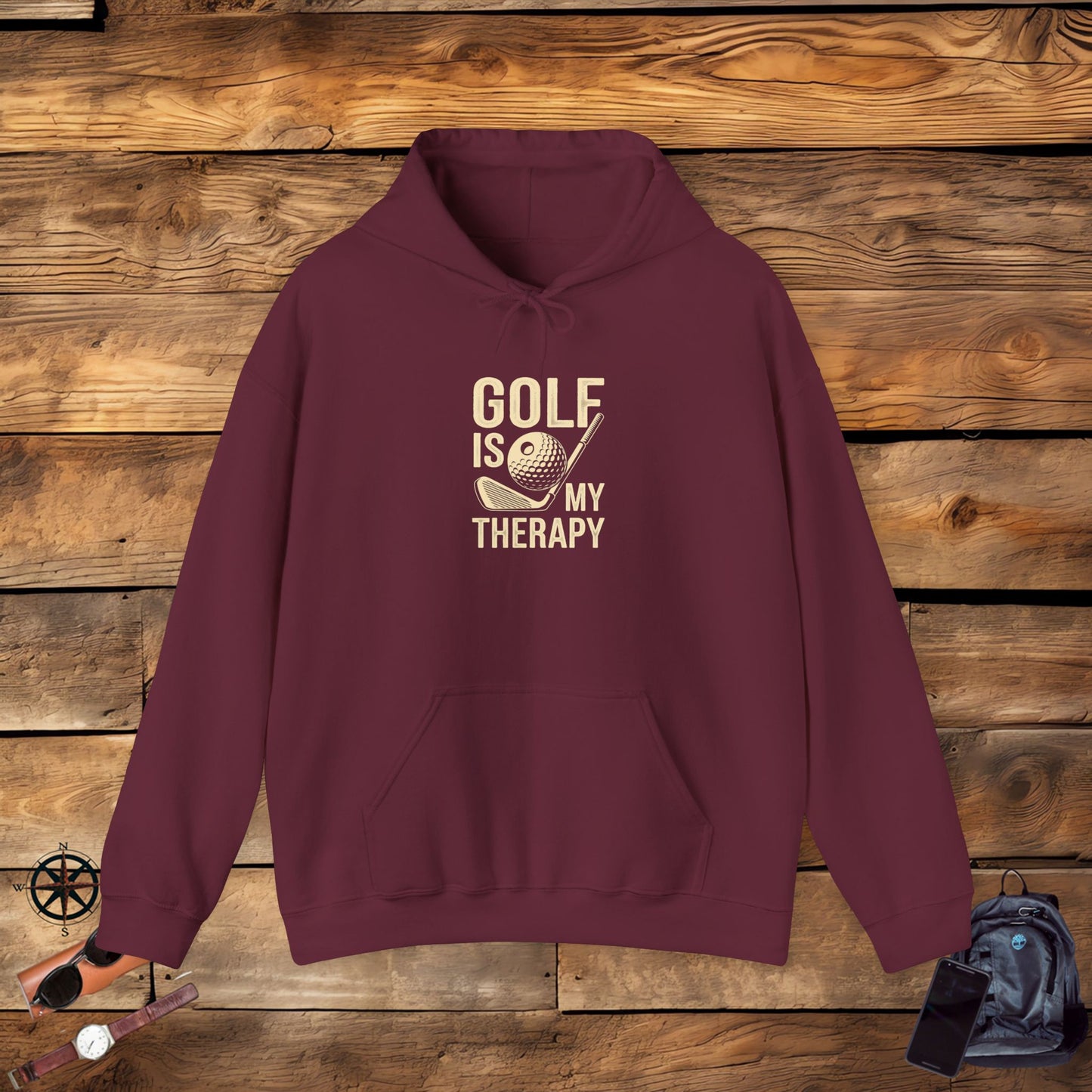 men & women golf sweatshirt: golf is my therapy. unisex sweatshirt.