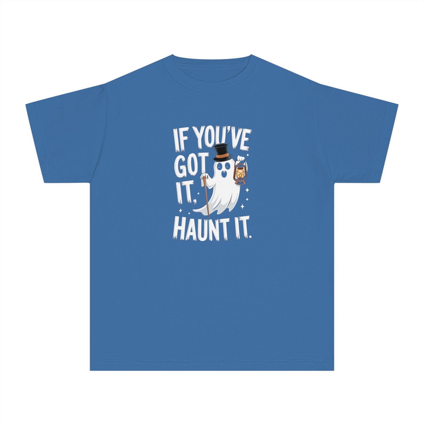 youth t-shirt, youth halloween t-shirt, if you've got it haunt it!