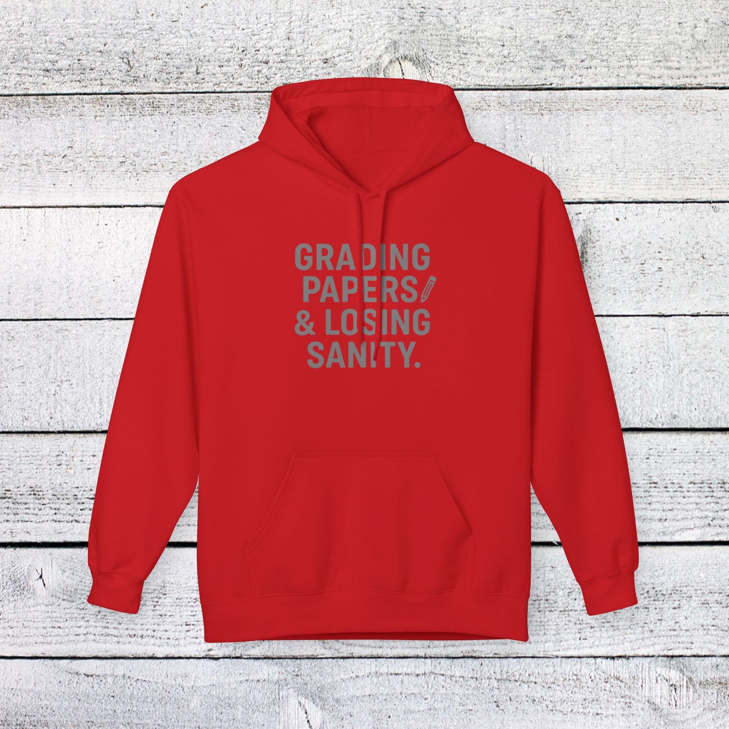 unisex softstyle hoodie - grading papers & losing sanity design. teachers with attitude.