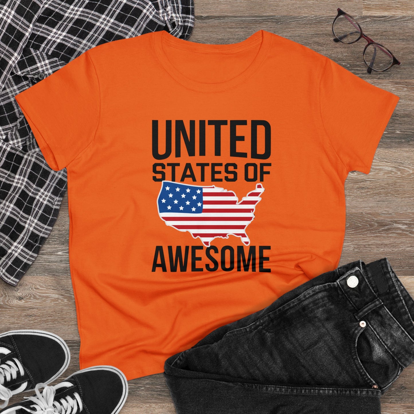 women's t-shirt, women's tee, funny gift, united states of awesome!