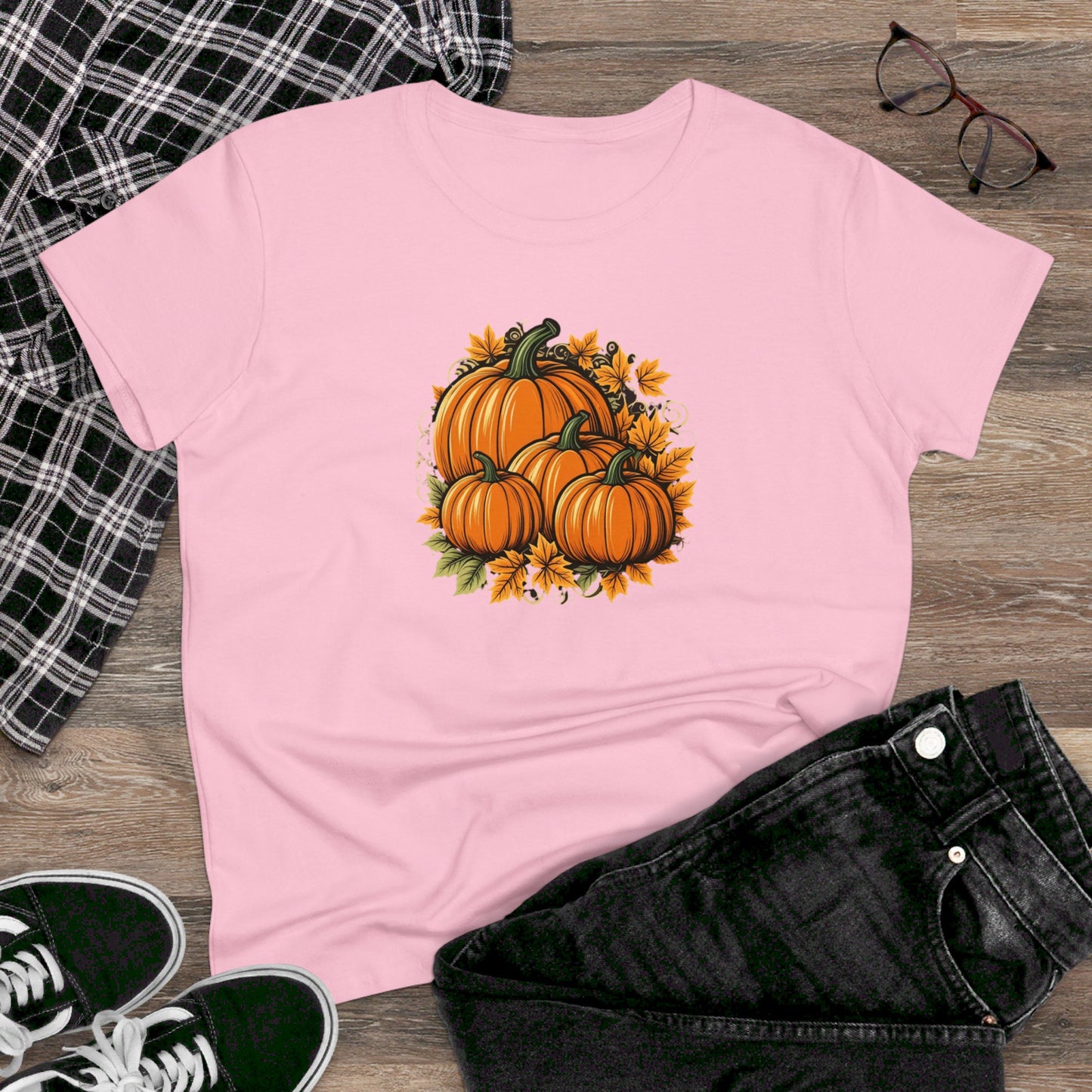 womens t-shirt - pumpkins