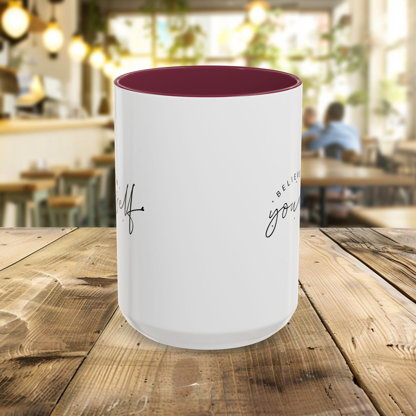 colorful inspirational mug - believe in yourself