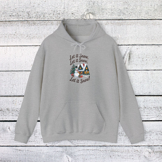 Men's and Women's Christmas Sweatshirt. Let it Snow! Unisex Christmas Sweatshirt.