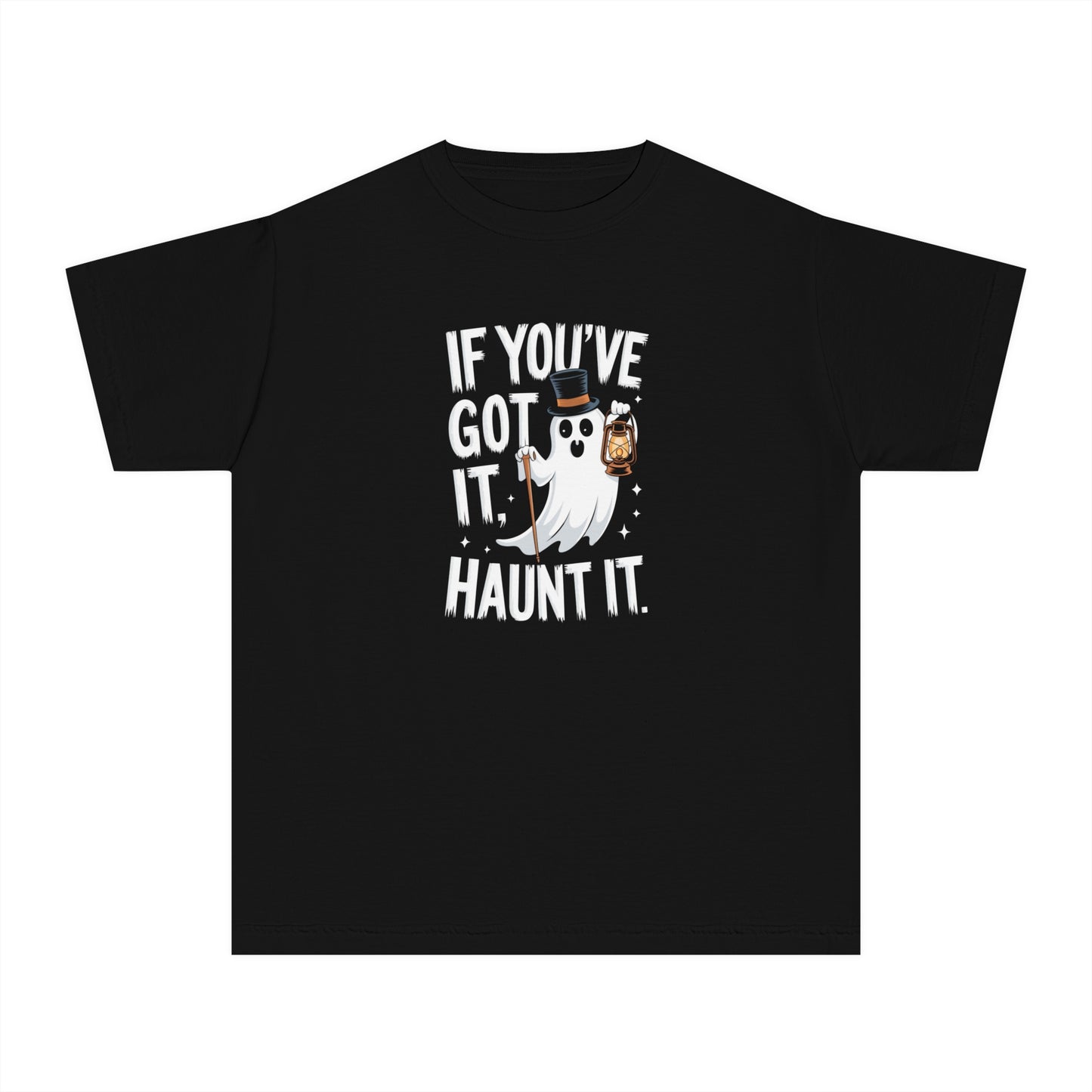 youth t-shirt, youth halloween t-shirt, if you've got it haunt it!