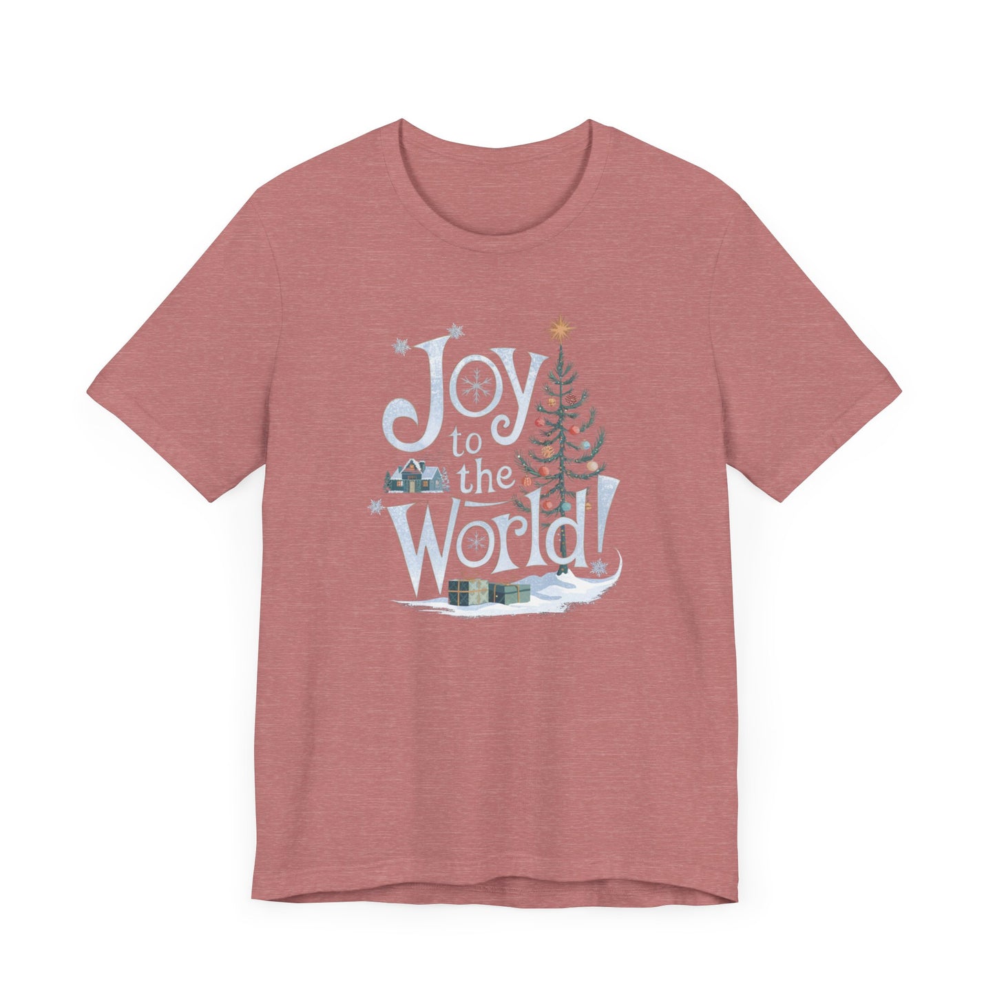 men & women christmas t-shirt: joy to the world! unisex christmas t-shirt.