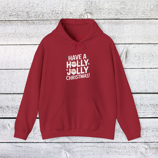 Men's and Women's Christmas Sweatshirt. Holly Jolly Christmas. Unisex Christmas Sweatshirt.