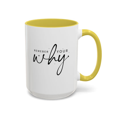 Colorful Mugs (11oz, 15oz) - Remember Your Why - Purpose Driven Motivation