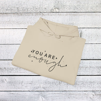 Unisex Heavy Blend™ Hooded Sweatshirt - You Are Enough - Self-Love Quote Design