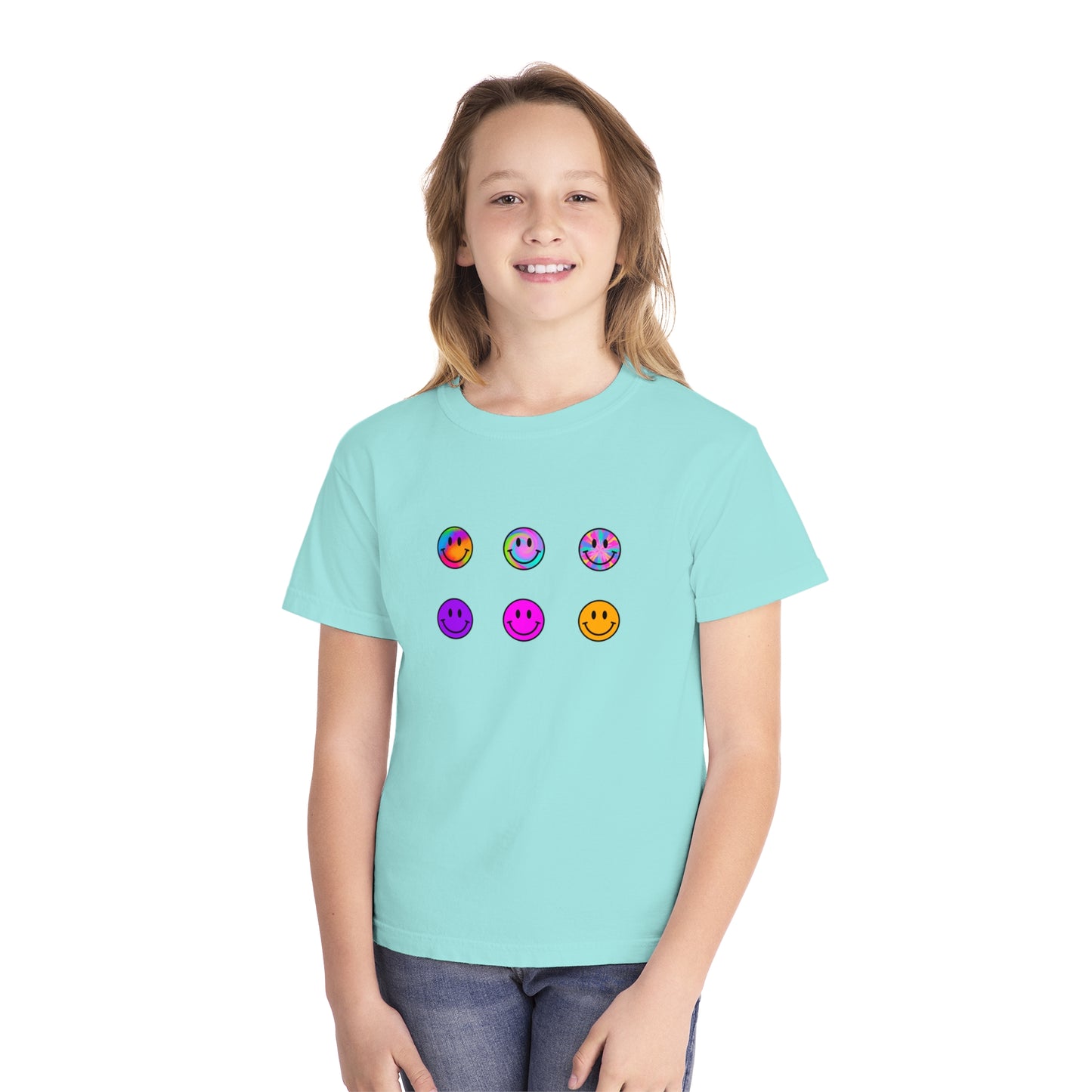 youth t-shirt - smiley faces