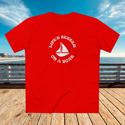 Mens T-Shirt - On a Boat