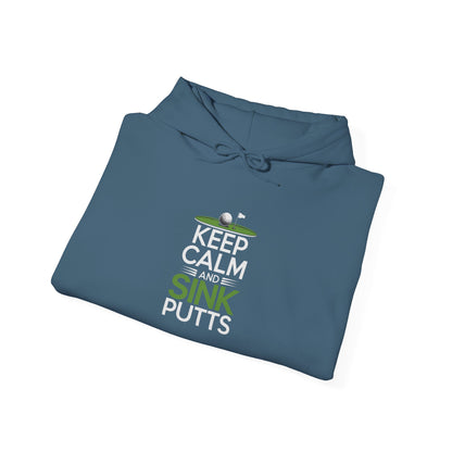 Men & Women Golf Sweatshirt: Keep Calm & Sink Putts. Unisex Sweatshirt.