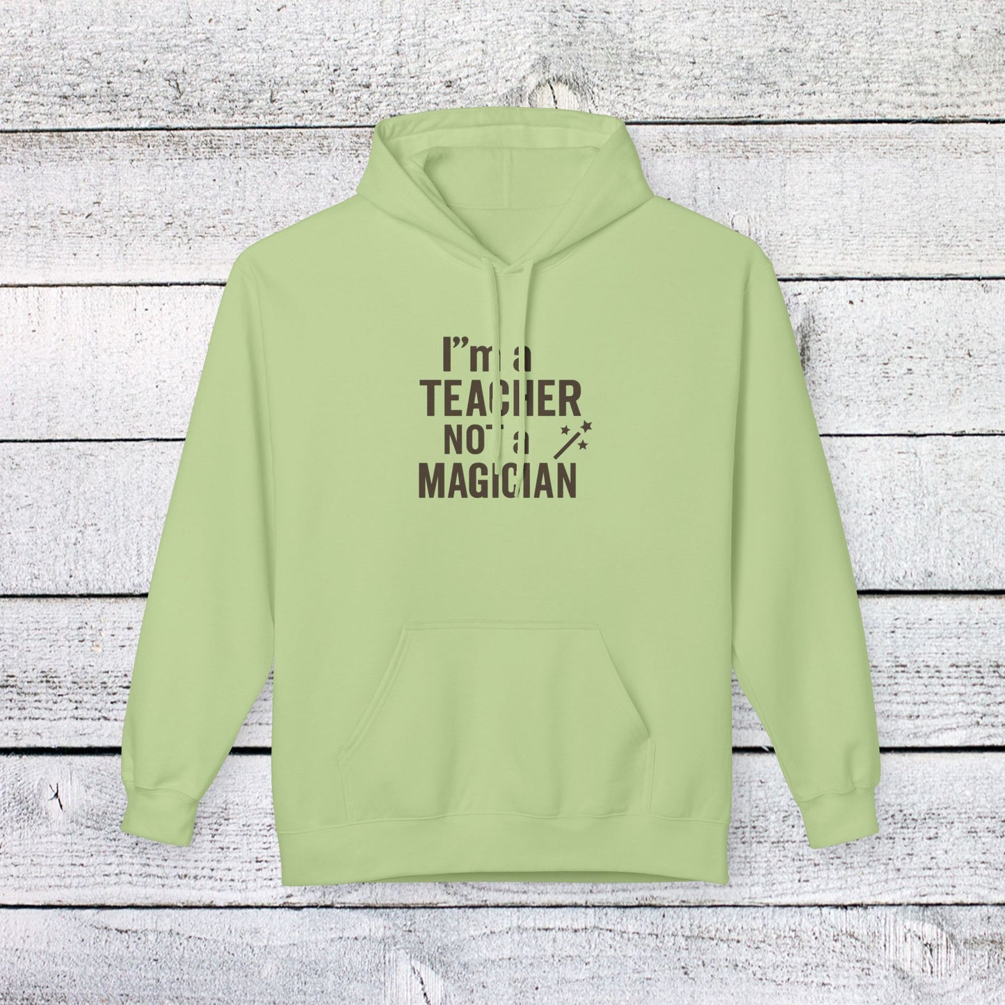 unisex softstyle hoodie - i'm a teacher not a magician design. teachers with attitude.
