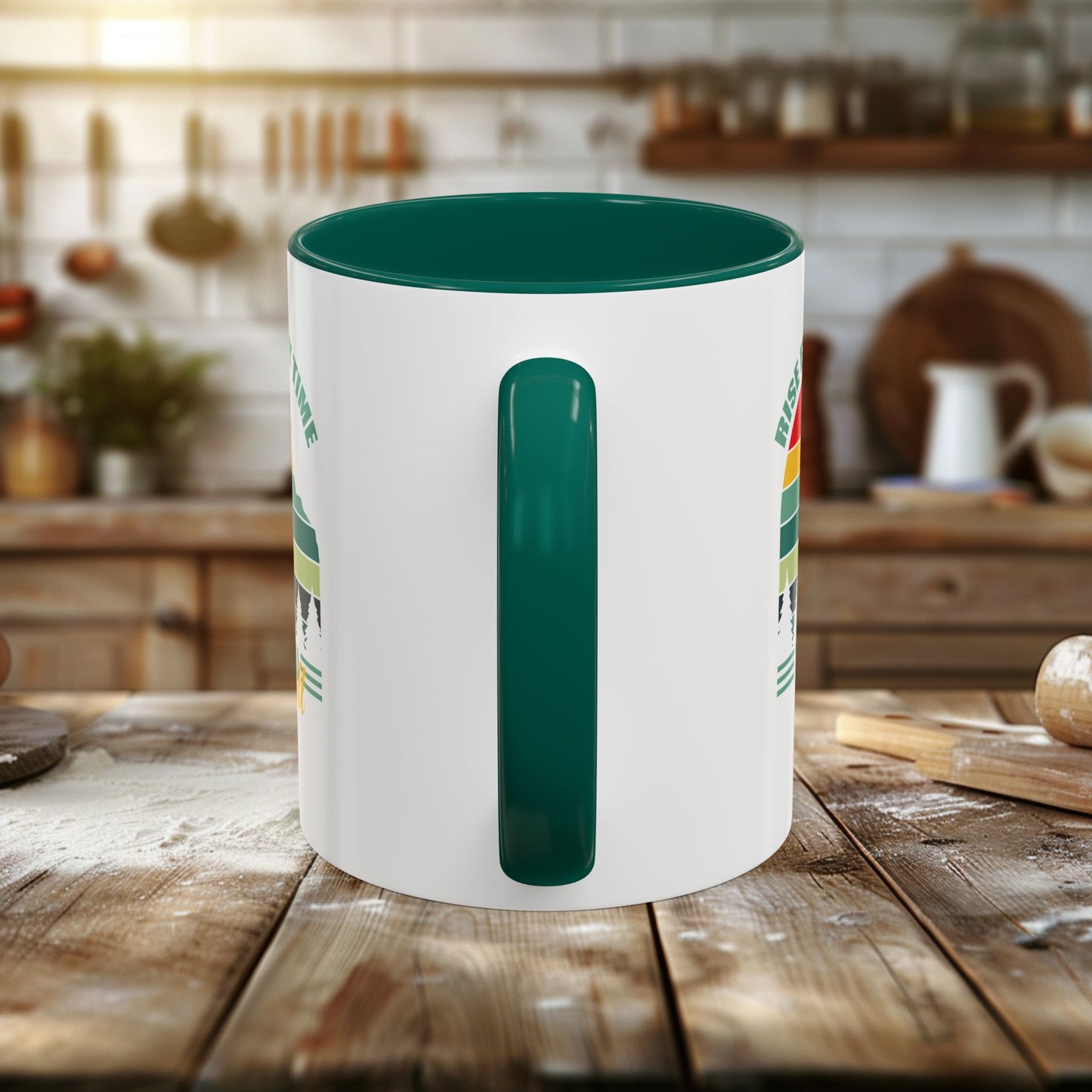 colorful mugs (11oz, 15oz) - rise every time you fall - resilience quote