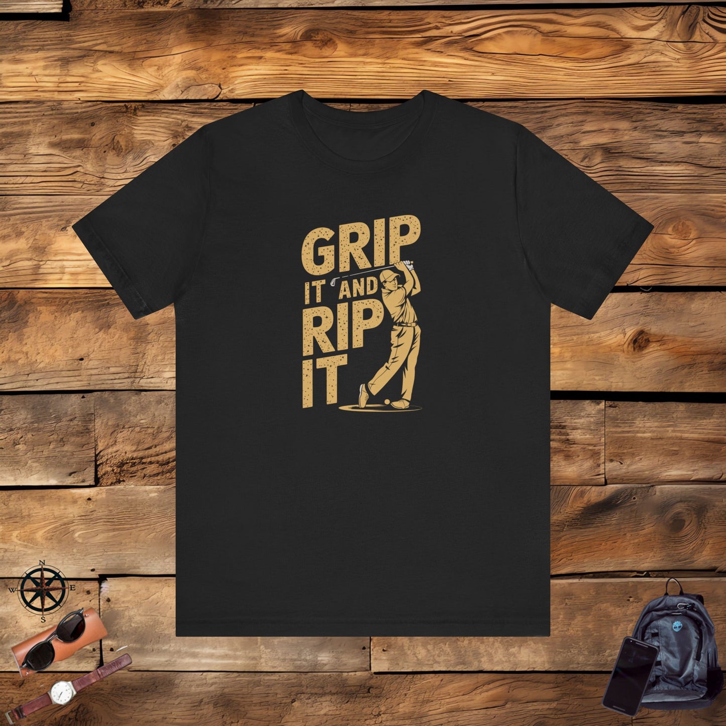 men & women golf t-shirt: grip it and rip it! unisex golf t-shirt.